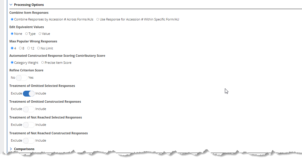 DIF Processing Options